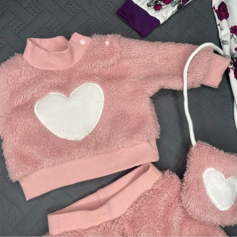 Pink and Purple Baby Clothing Set